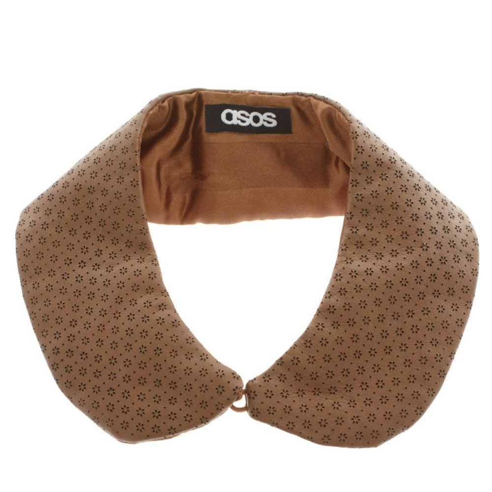 AVBL ASOS Leather Peter Pan Collar With Flower Cut Outs - Picture 3 of 5